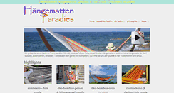 Desktop Screenshot of haengemattenparadies.ch
